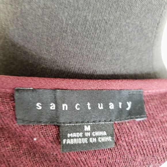 Sanctuary rayon maroon long sleeve sweater - Picture 2 of 5